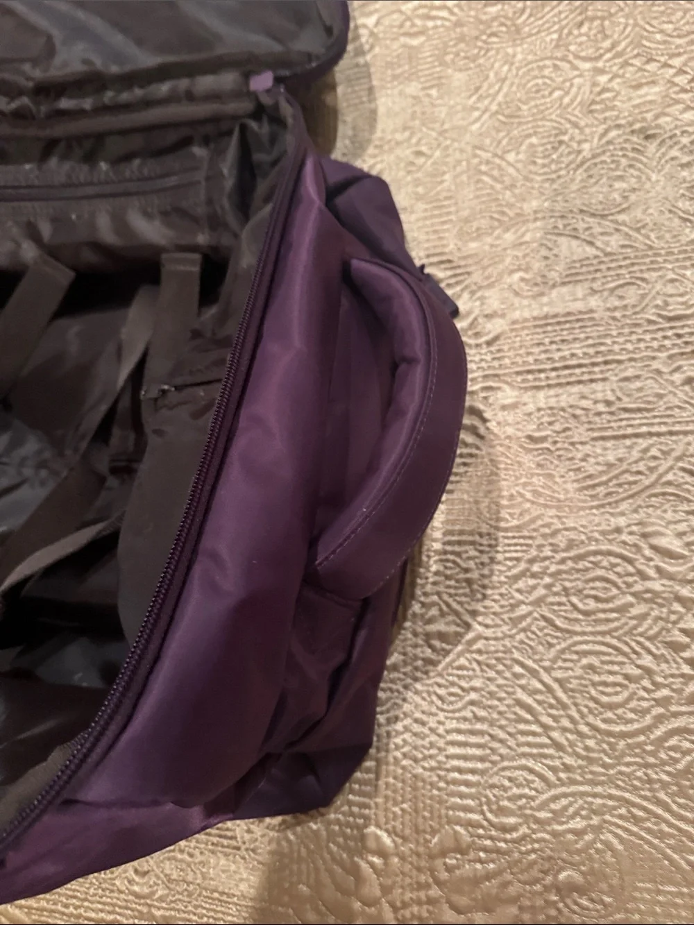 Lipault Men or Wonen’s Rolling Duffel in Deep Plum